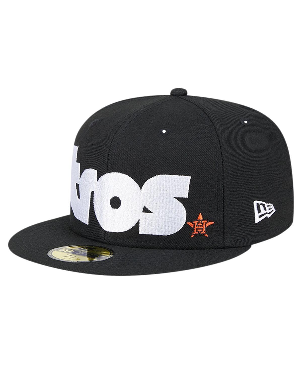 New Era Mens Black Houston Astros Checkered Undervisor 59FIFTY Fitted Hat Product Image