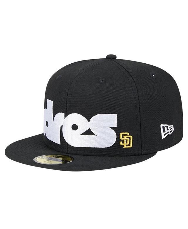 New Era Mens Black San Diego Padres Checkered Undervisor 59FIFTY Fitted Hat Product Image