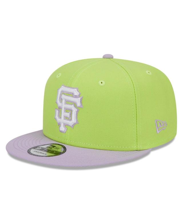 Mens New Era Neon Green/Purple San Francisco Giants Spring Basic Two-Tone 9FIFTY Snapback Hat Product Image