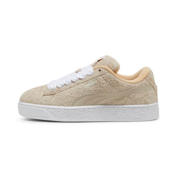 PUMA Suede XL Hairy Sneakers Women in Alpine Snow/White Product Image