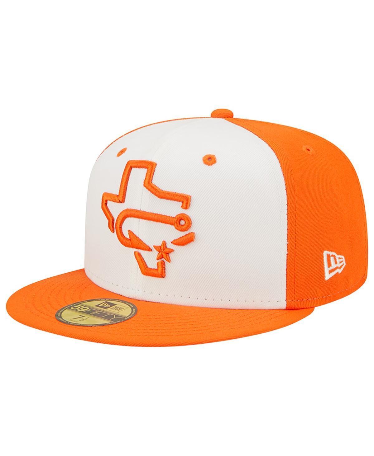 New Era Mens White/Orange Corpus Christi Hooks Theme Night 59FIFTY Fitted Hat - White Product Image