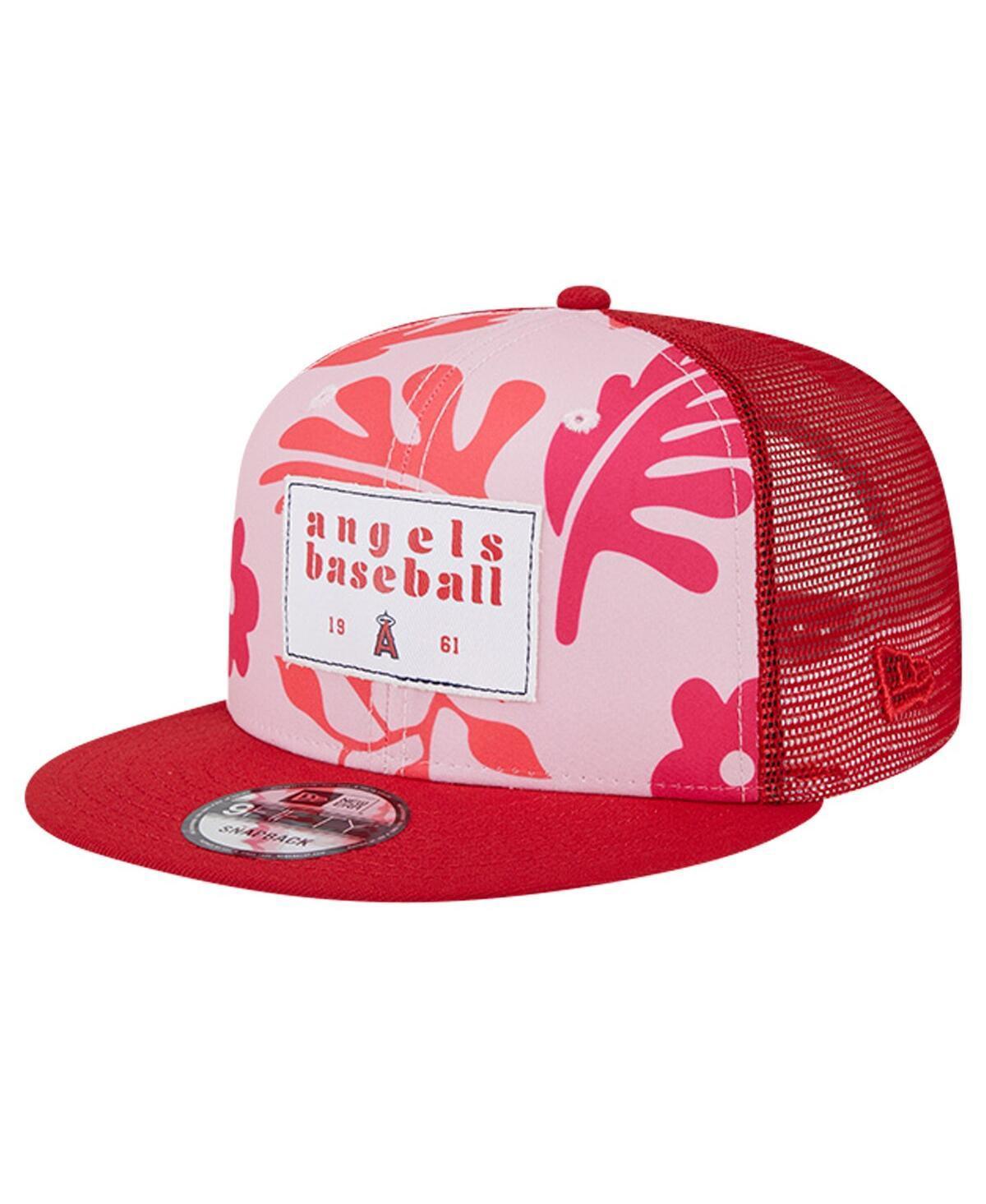 Mens New Era Los Angeles Angels Bikini Bottom Trucker 9FIFTY Snapback Hat Product Image