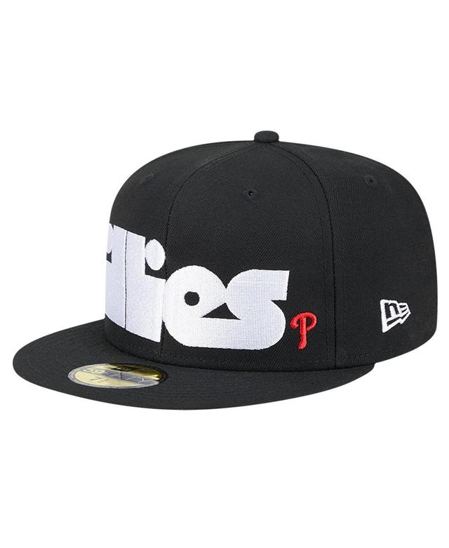 New Era Mens Black Philadelphia Phillies Checkered Undervisor 59FIFTY Fitted Hat Product Image