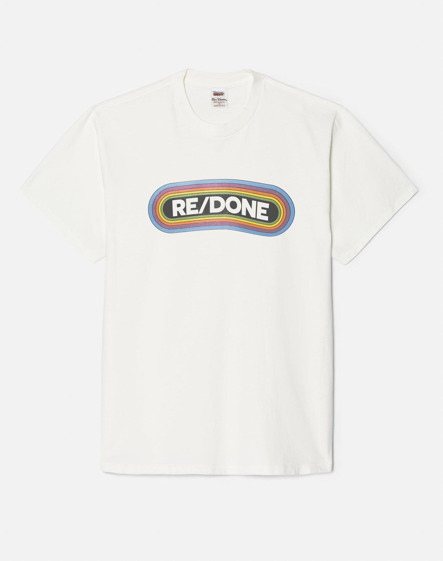 Loose "Rainbow" Tee - Old White Product Image