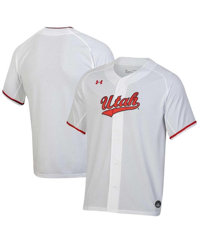 Mens Under Armour White Utah Utes Replica Baseball Jersey Product Image