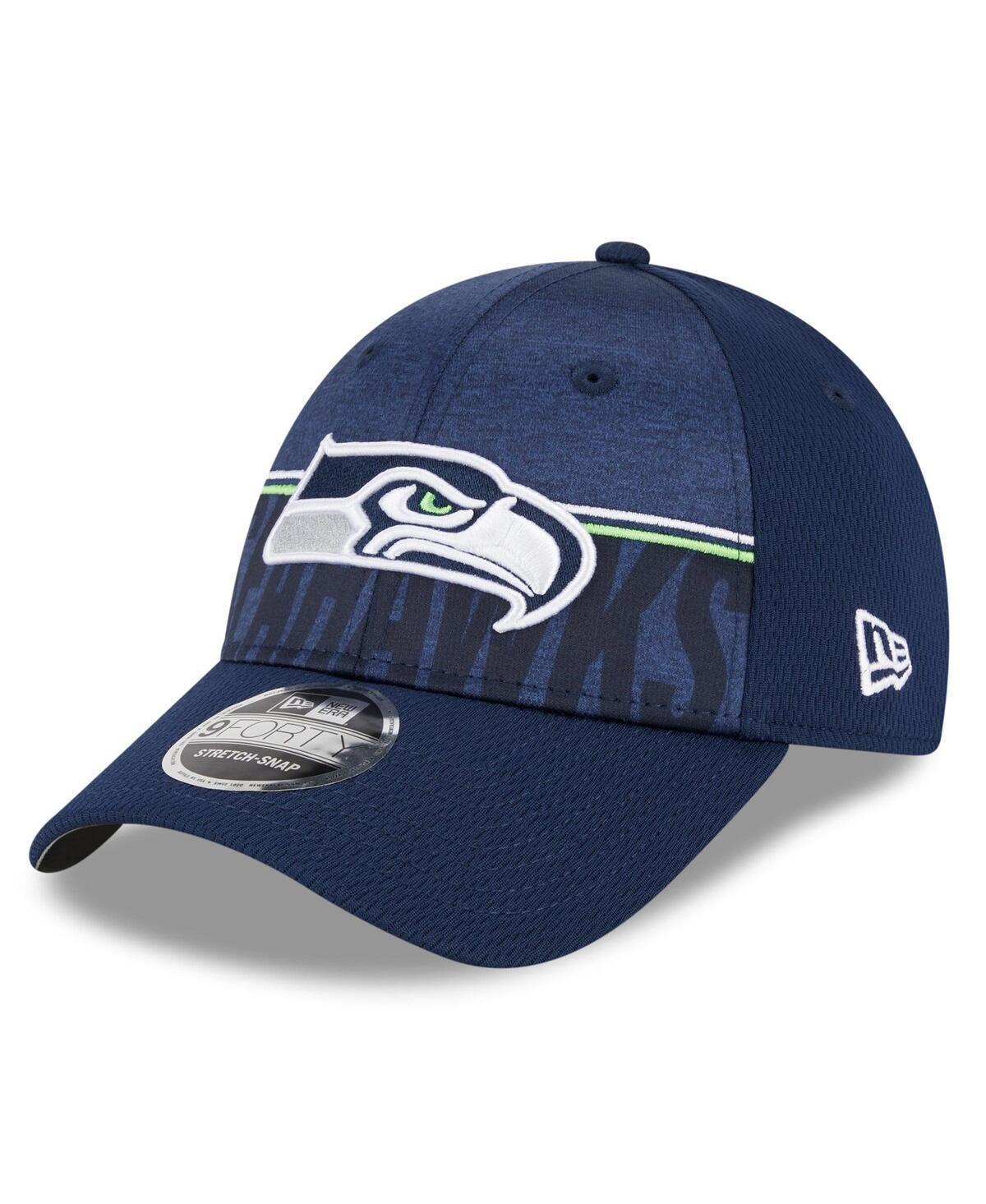 Mens New Era Navy Seattle Seahawks 2023 Nfl Training Camp 9FORTY Adjustable Hat Product Image