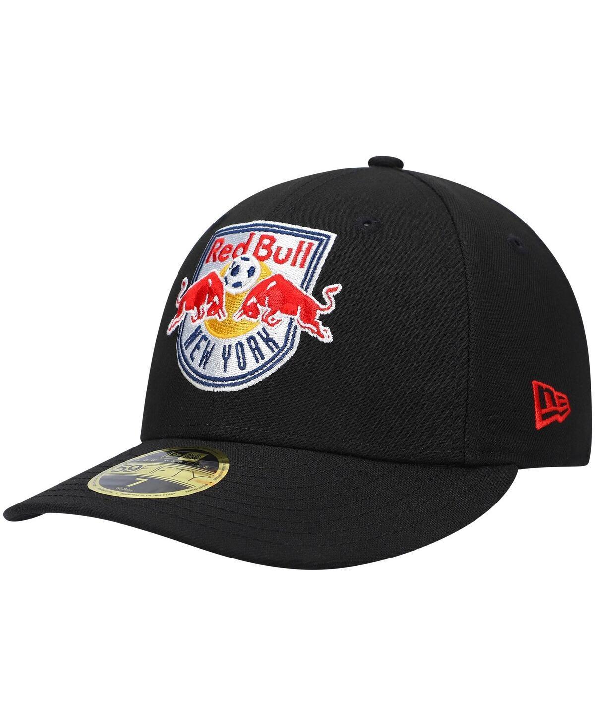 Mens New Era Black New York Red Bulls Primary Logo Low Profile 59FIFTY Fitted Hat Product Image