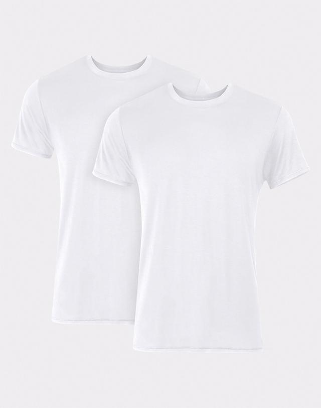 Hanes Originals Ultimate Mens SuperSoft Crewneck Undershirt, White, 2-Pack 2XL Product Image