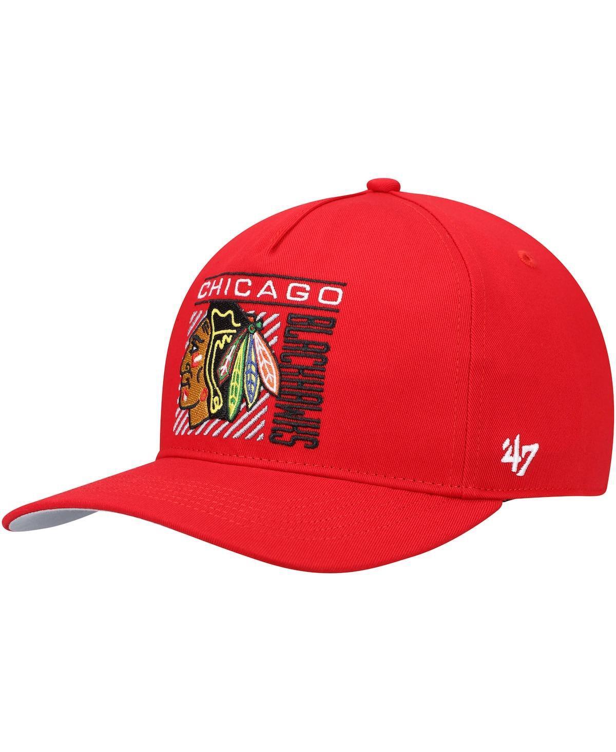 Mens 47 Red Chicago Blackhawks Reflex Hitch Snapback Hat Product Image