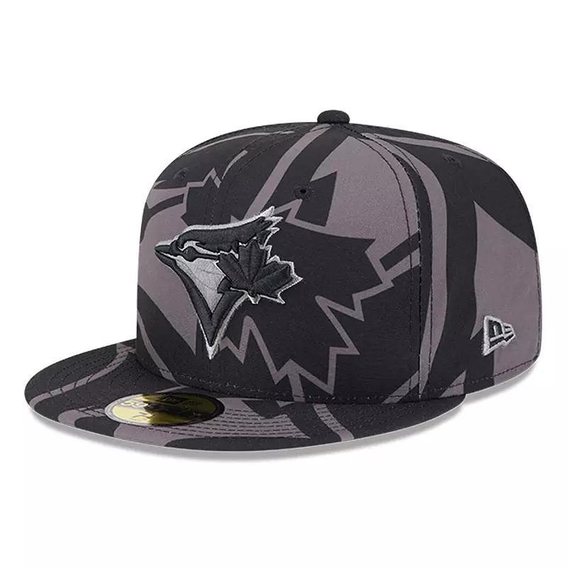 Mens New Era Toronto Blue Jays Logo Fracture 59FIFTY Fitted Hat Product Image