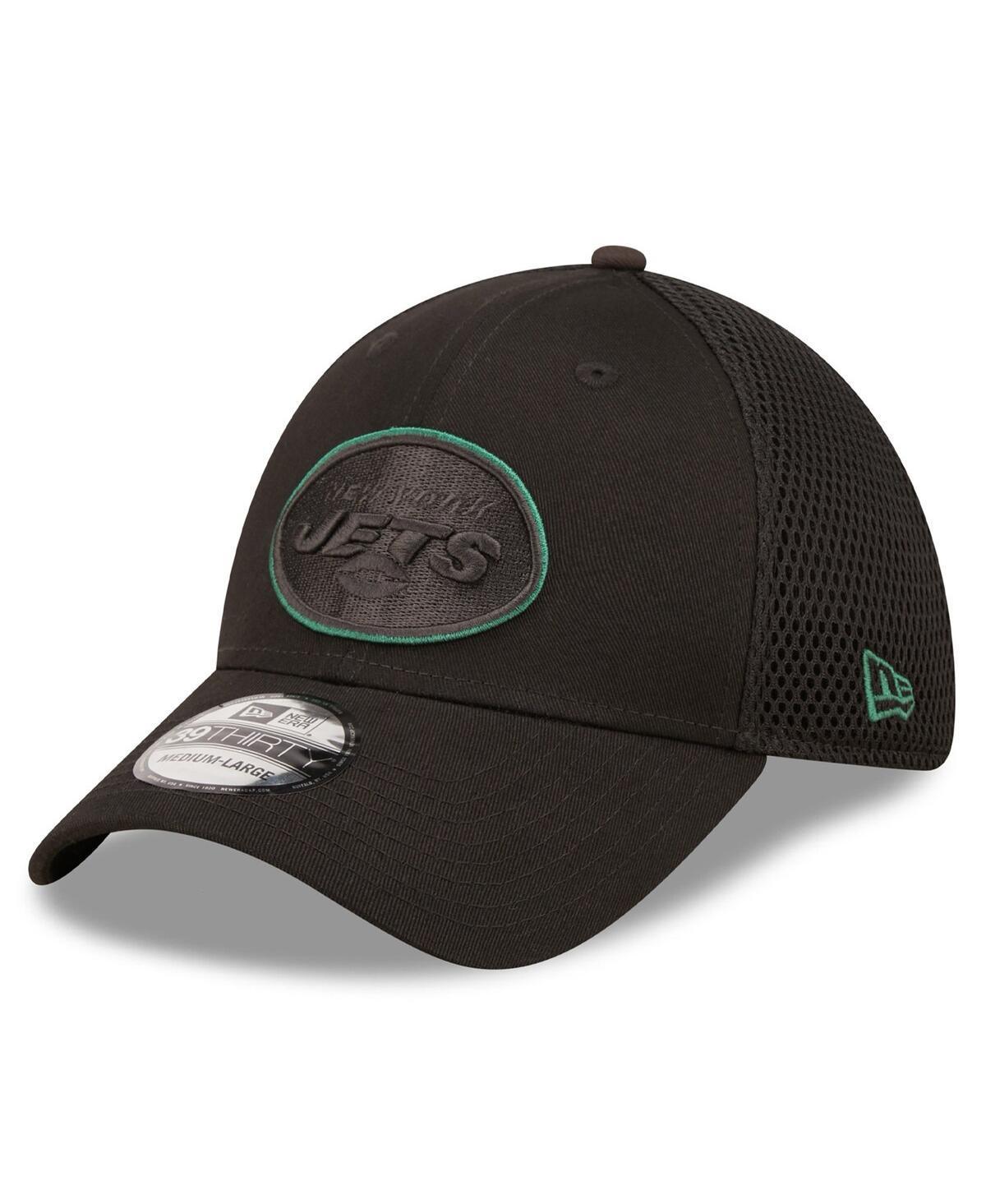 Mens New Era Black New York Jets Team Neo 39Thirty Flex Hat Product Image