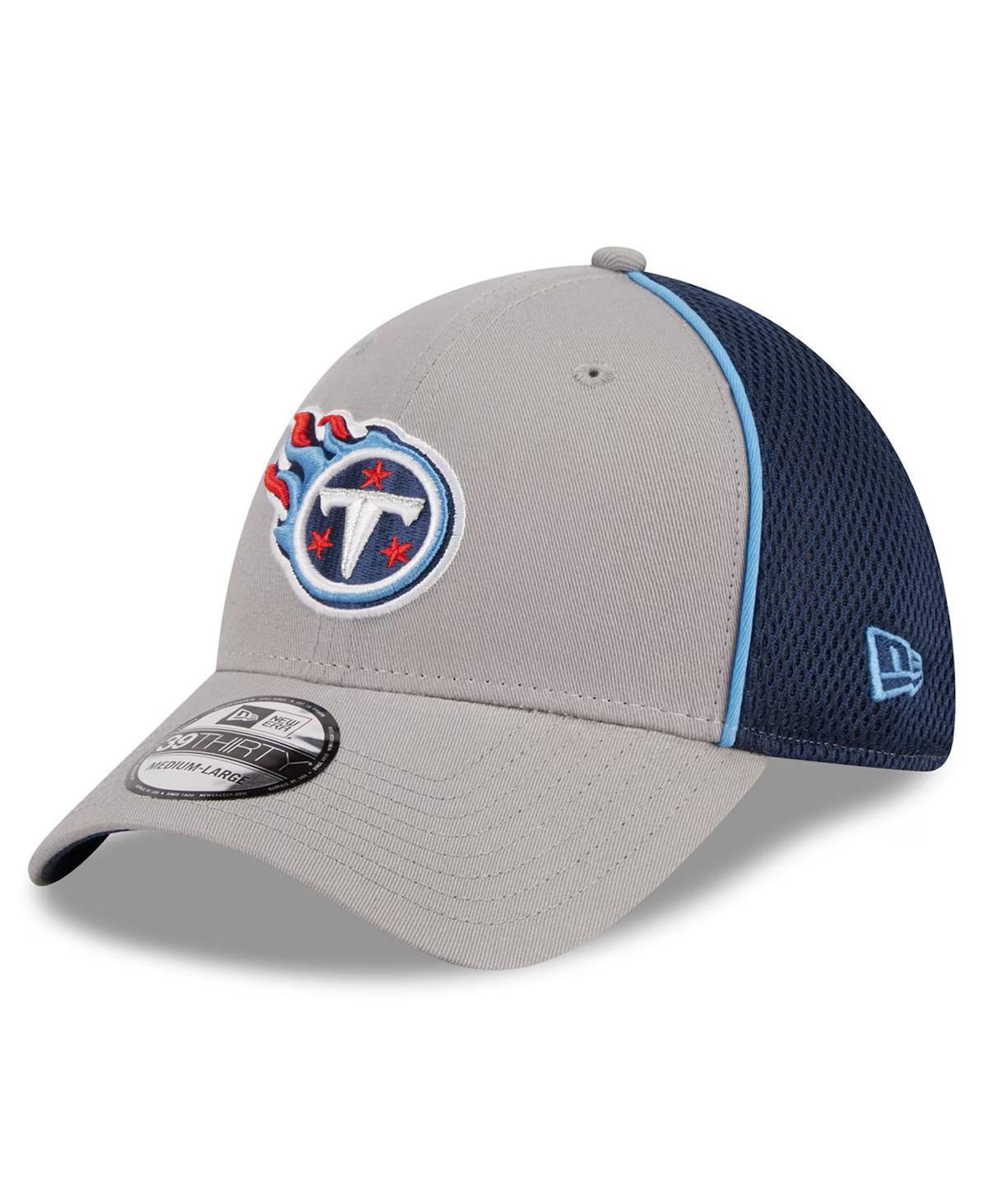 New Era Mens Gray Tennessee Titans Pipe 39Thirty Flex Hat Product Image