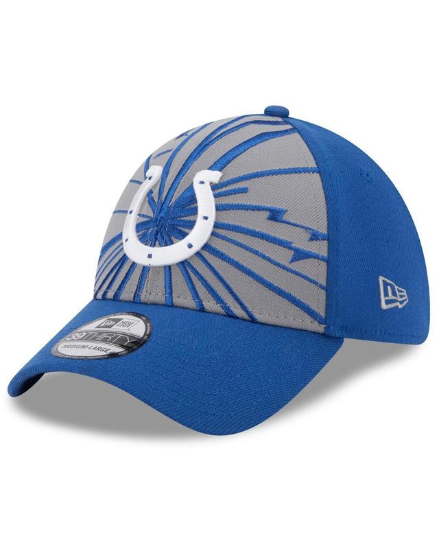 Mens New Era Gray/Royal Indianapolis Colts Shattered 39THIRTY Flex Hat Product Image