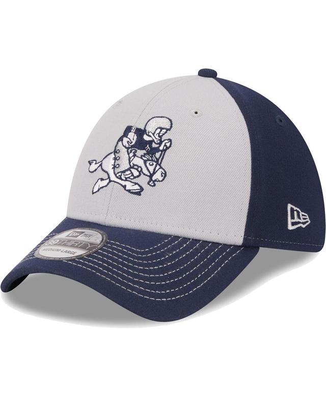 Mens New Era Gray/Navy Dallas Cowboys Retro Joe Main 39THIRTY Flex Hat Product Image