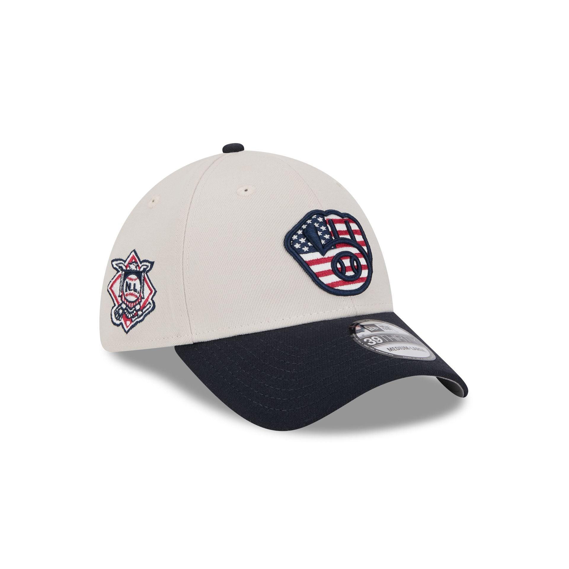 Milwaukee Brewers Independence Day 2024 39THIRTY Stretch Fit Hat Male Product Image