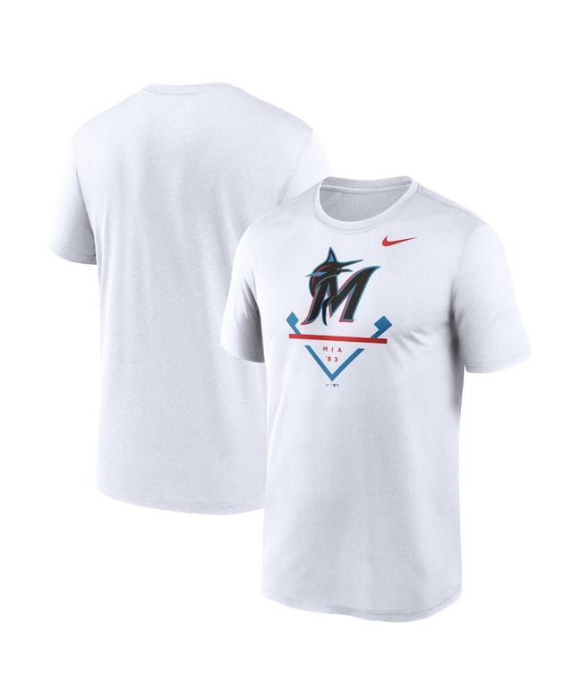 Mens Nike White Miami Marlins Big and Tall Icon Legend Performance T-shirt Product Image