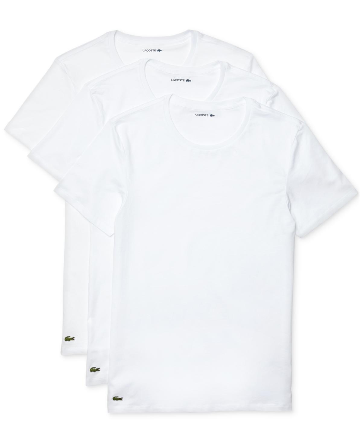 Lacoste Mens Regular-Fit Crewneck Undershirts 3 Pk. Product Image