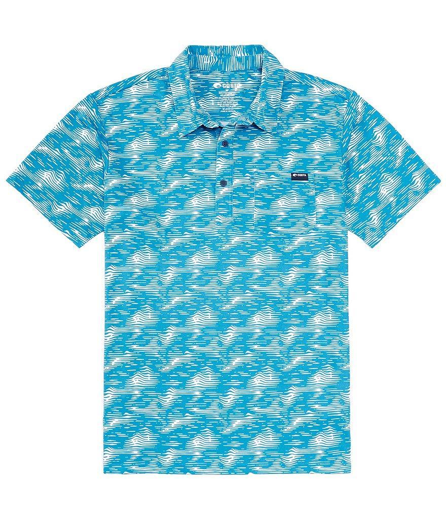 Costa Short Sleeve Voyager Printed Polo Shirt Product Image