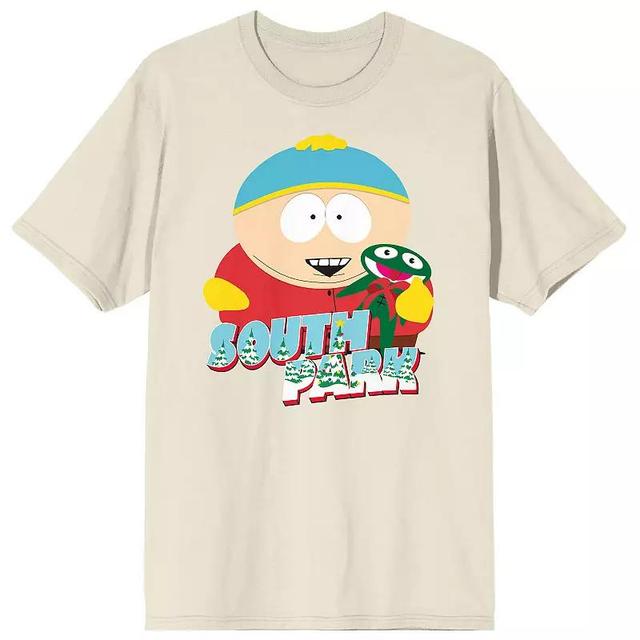 Mens South Park Eric Cartman Short Sleeve Graphic Tee Beig Green Product Image