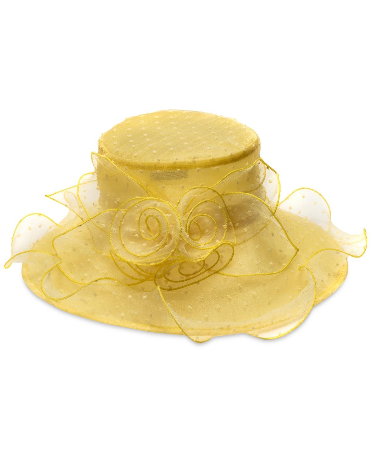 Bellissima Millinery Collection Womens Dot Organza Wide Brim Dressy Hat Product Image