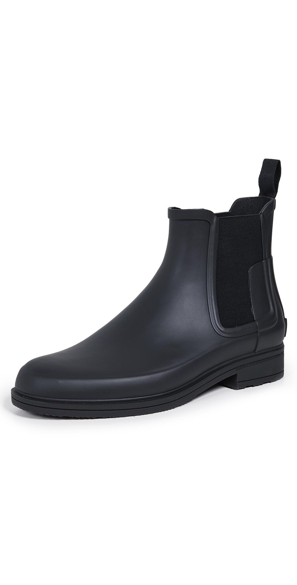 Hunter Boots Mens Refined Slim Fit Chelsea Boots Black 12 Product Image