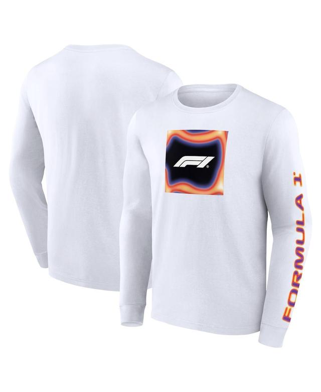 Fanatics Mens White Formula 1 Heat Map Long Sleeve T-Shirt Product Image