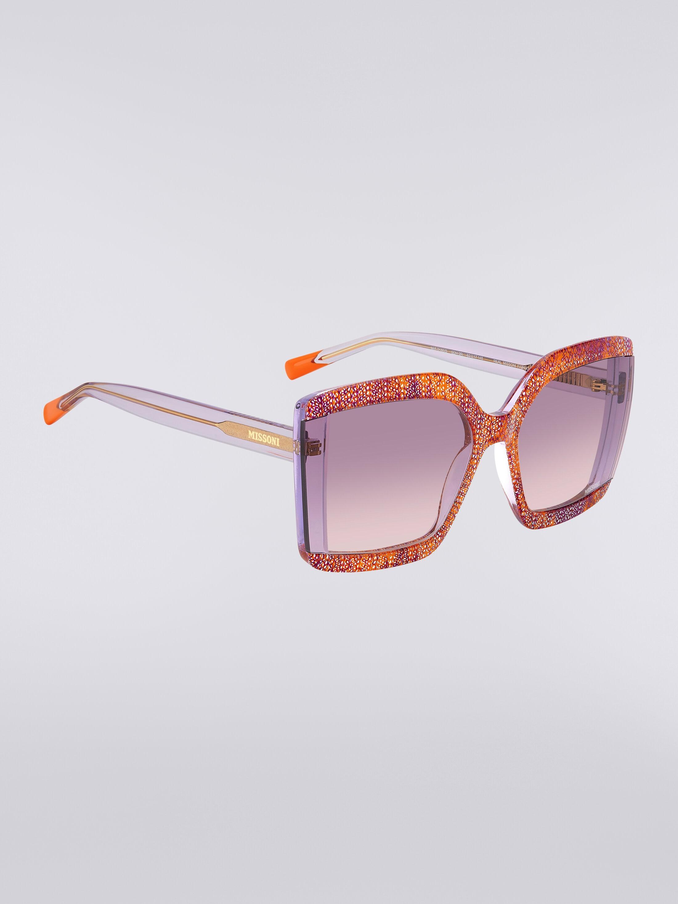 Square sunglasses with fabric inserts Product Image