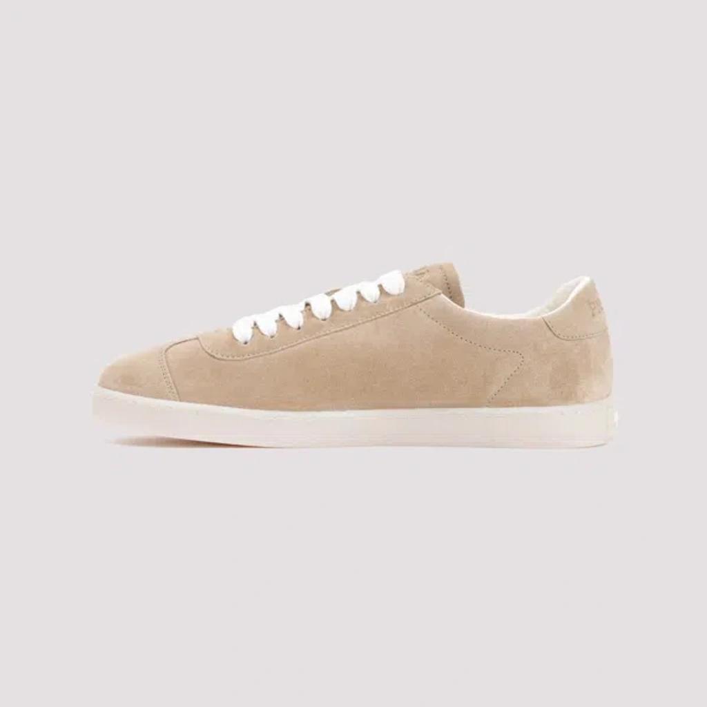 PRADA Lace-up Sneakers In F Ecru Product Image