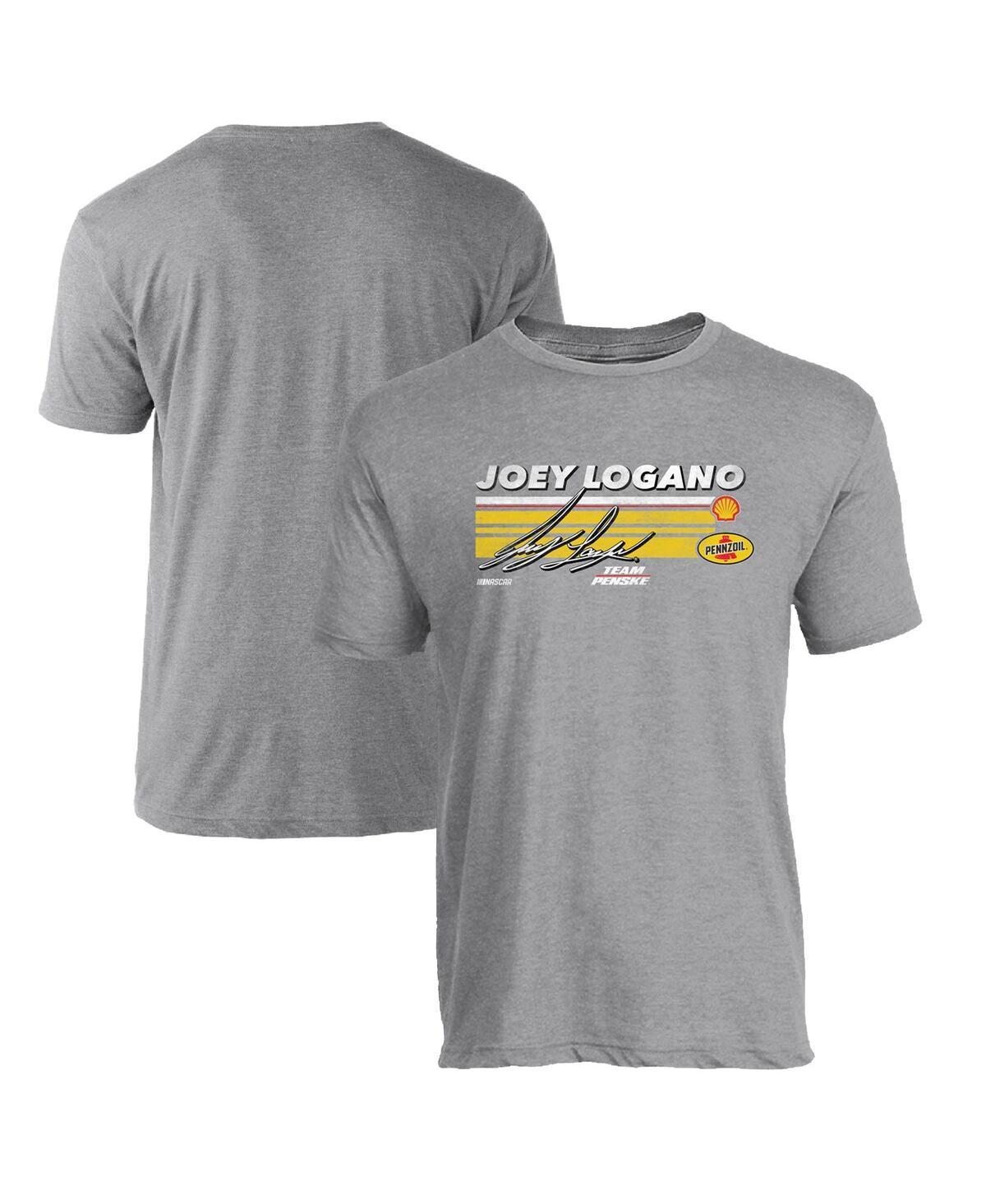 Mens Team Penske Heather Gray Joey Logano Hot Lap T-shirt Product Image