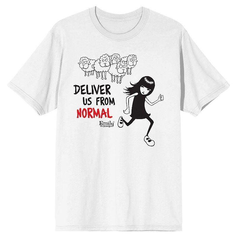 Mens Emily The Strange Deliver Us From Normal Tee White Product Image