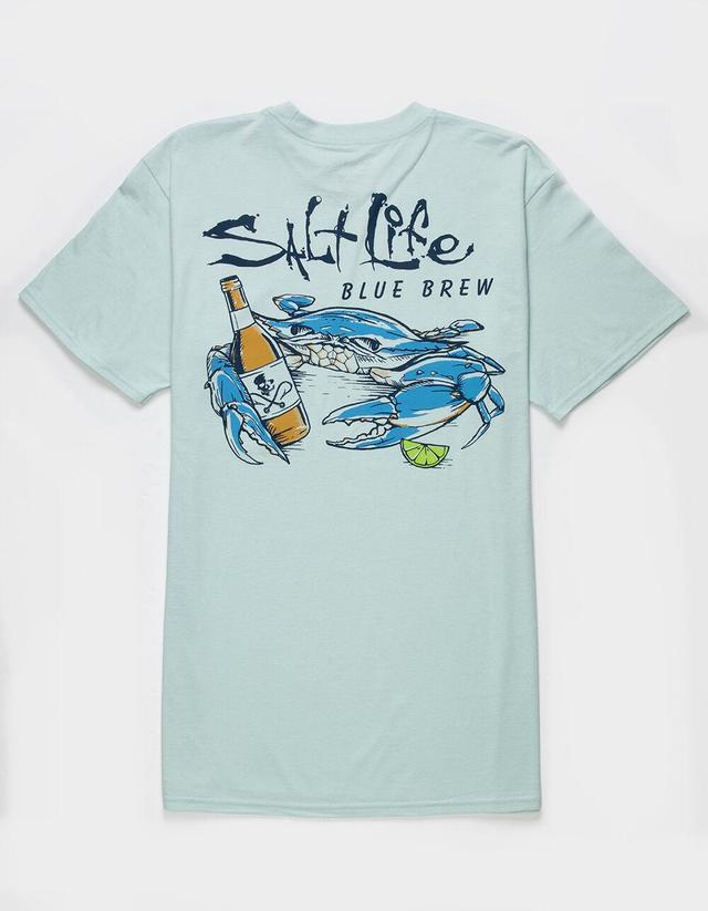 SALT LIFE Blue Brew Crab Mens Pocket Tee Product Image