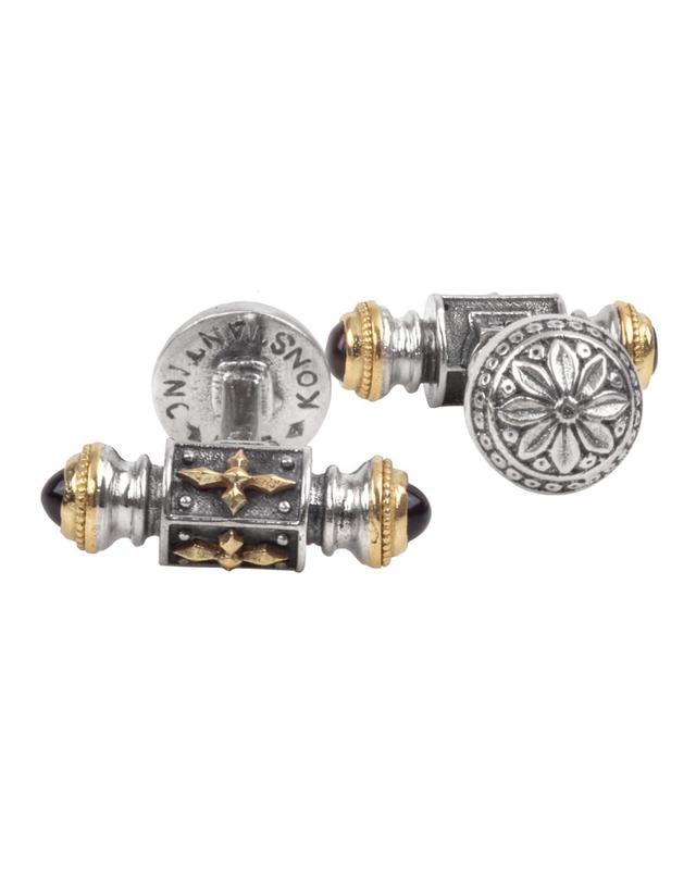 Mens Stavros Sterling Silver 18k Gold Cuff Links Product Image