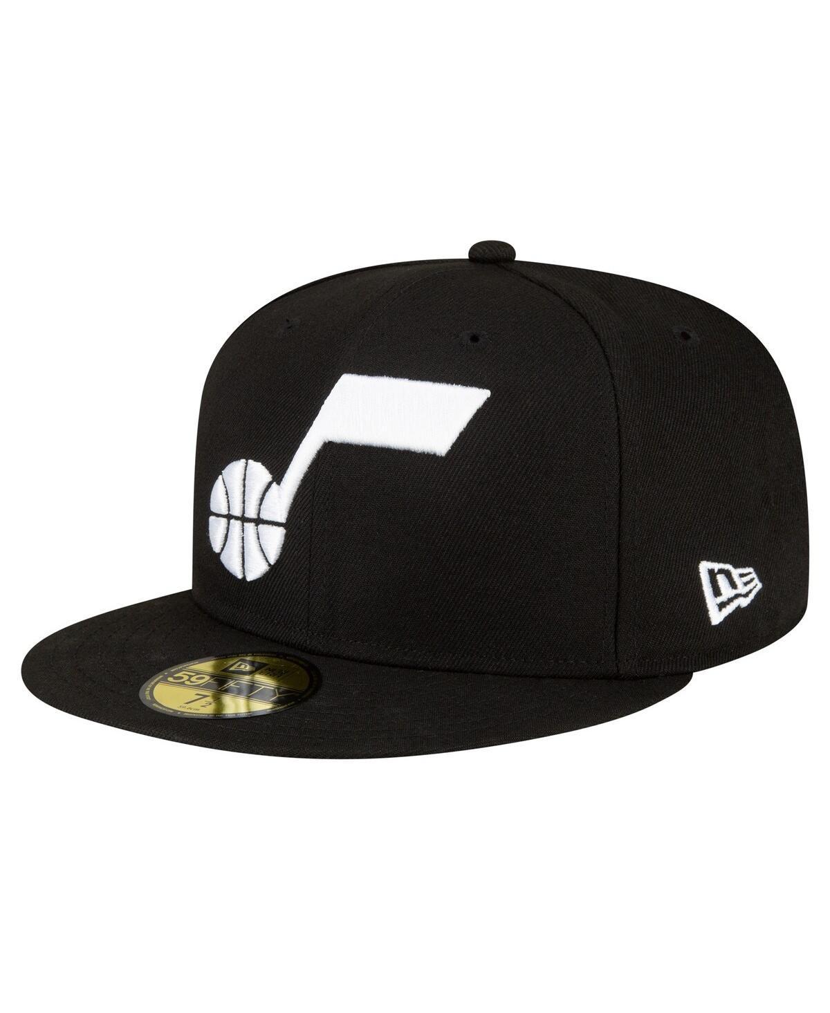 Mens New Era Black Utah Jazz 59FIFTY Fitted Hat Product Image