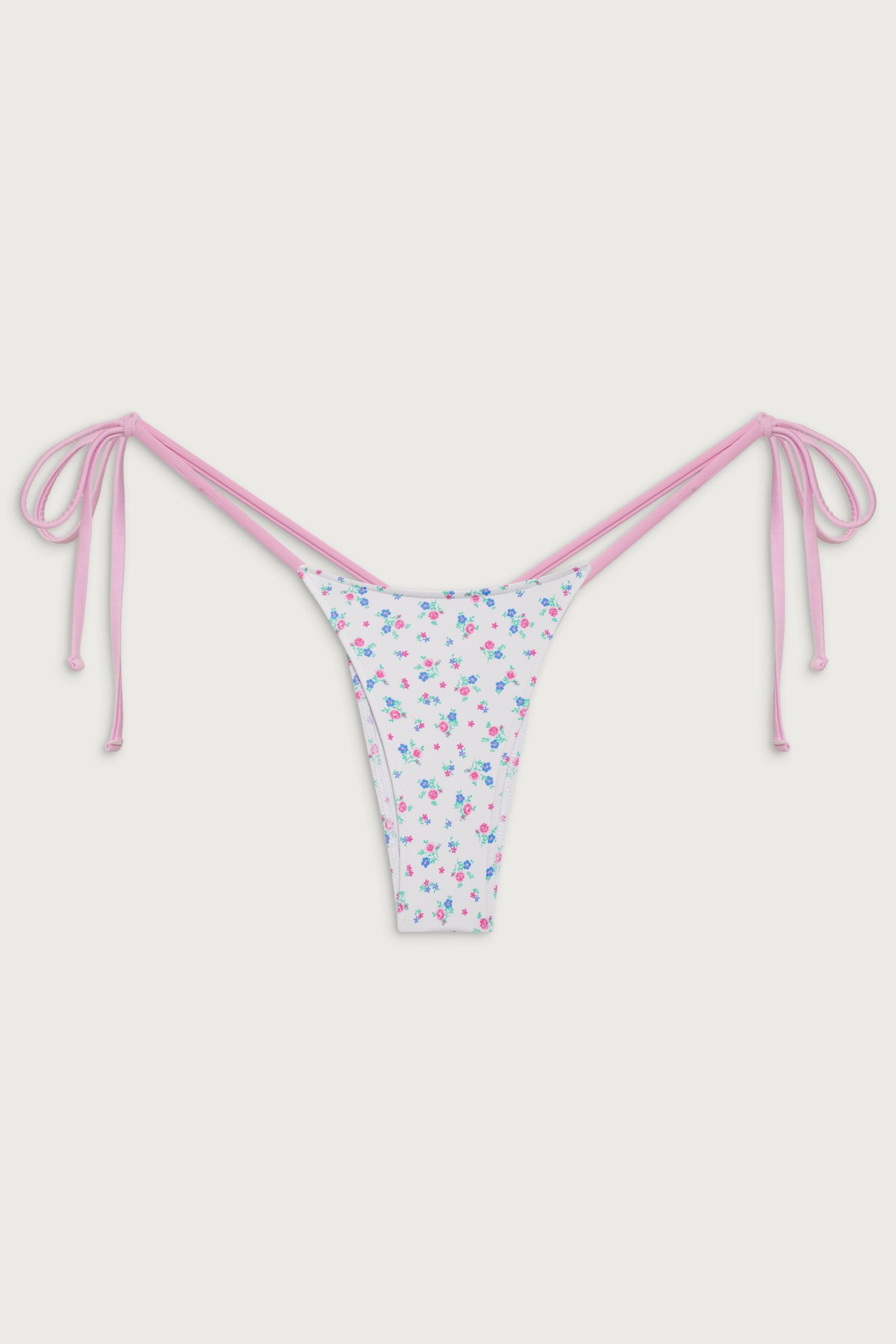 Divine Tie Side Skimpy Bikini Bottom - Sweet Meadow Product Image