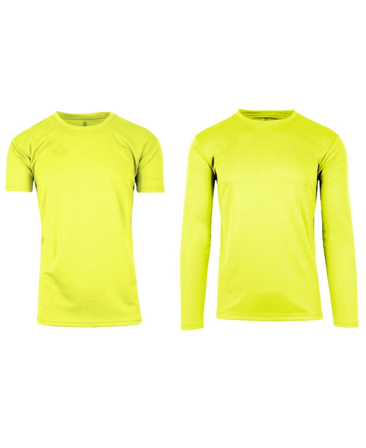 Galaxy By Harvic Mens Short Sleeve Long Sleeve Moisture-Wicking Quick Dry Performance Crew Neck Tee-2 Pack Product Image