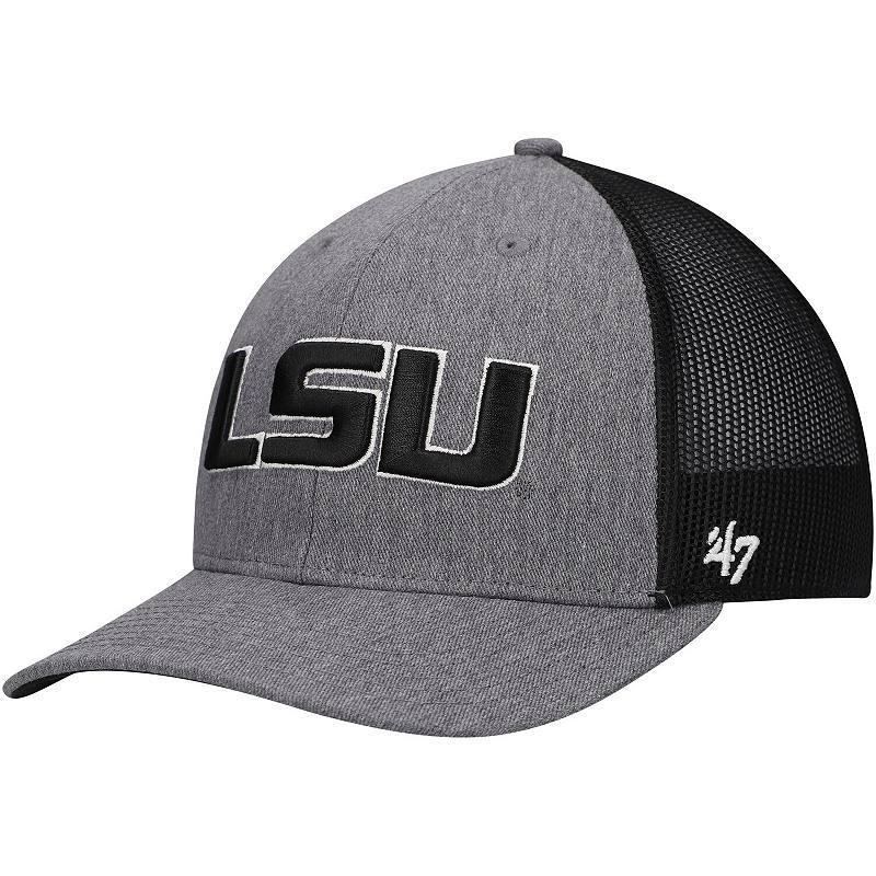 Mens 47 Charcoal LSU Tigers Carbon Trucker Adjustable Hat Product Image