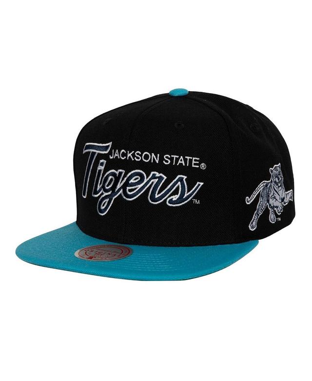 Mens Mitchell & Ness Black Jackson State Tigers Team Script 2.0 Snapback Hat Product Image