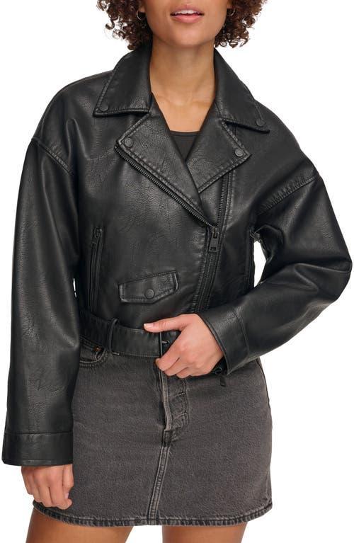 levis Faux Leather Moto Jacket Product Image