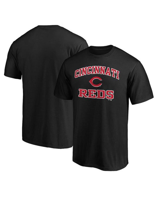 Mens Black Cincinnati Reds Heart & Soul T-shirt Product Image