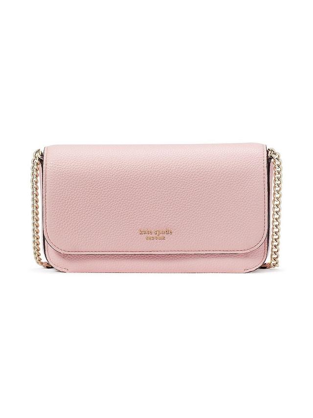 kate spade new york Ava Pebbled Leather Flap Chain Wallet Product Image