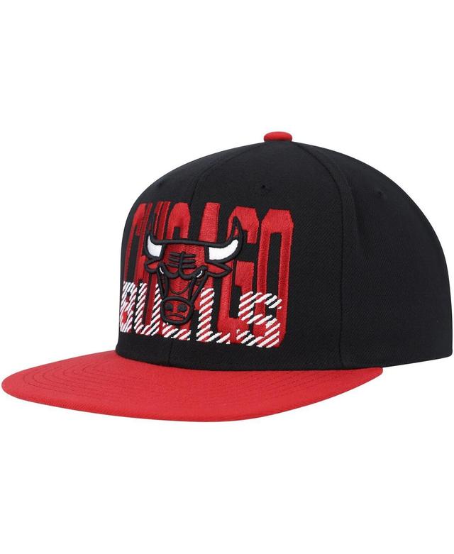 Mens Mitchell & Ness Black Chicago Bulls Soul Cross Check Snapback Hat Product Image