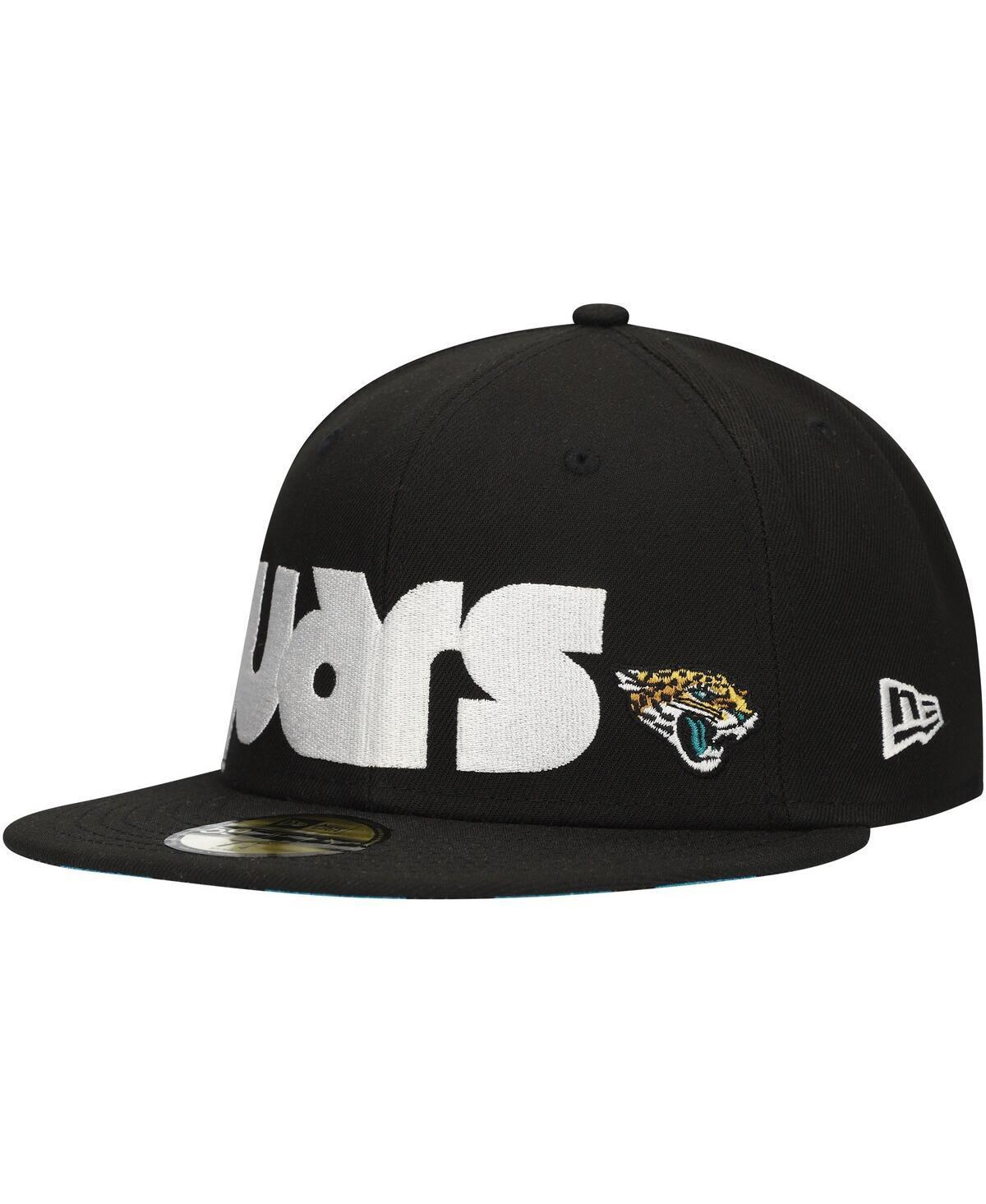 New Era Mens Black Jacksonville Jaguars Checkered Undervisor 59FIFTY Fitted Hat - Black Product Image