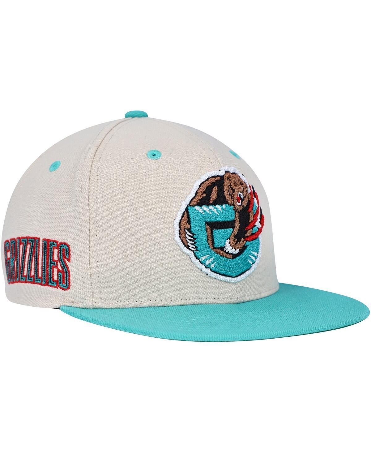 Mens Mitchell & Ness Cream Vancouver Grizzlies Hardwood Classics 2-Tone Chain-Stitch Snapback Hat - Cream Product Image