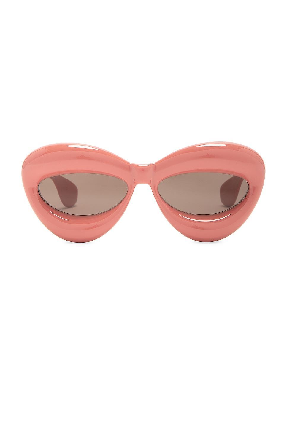 Inflated Pink Acetate Cat-Eye Sunglasses Product Image