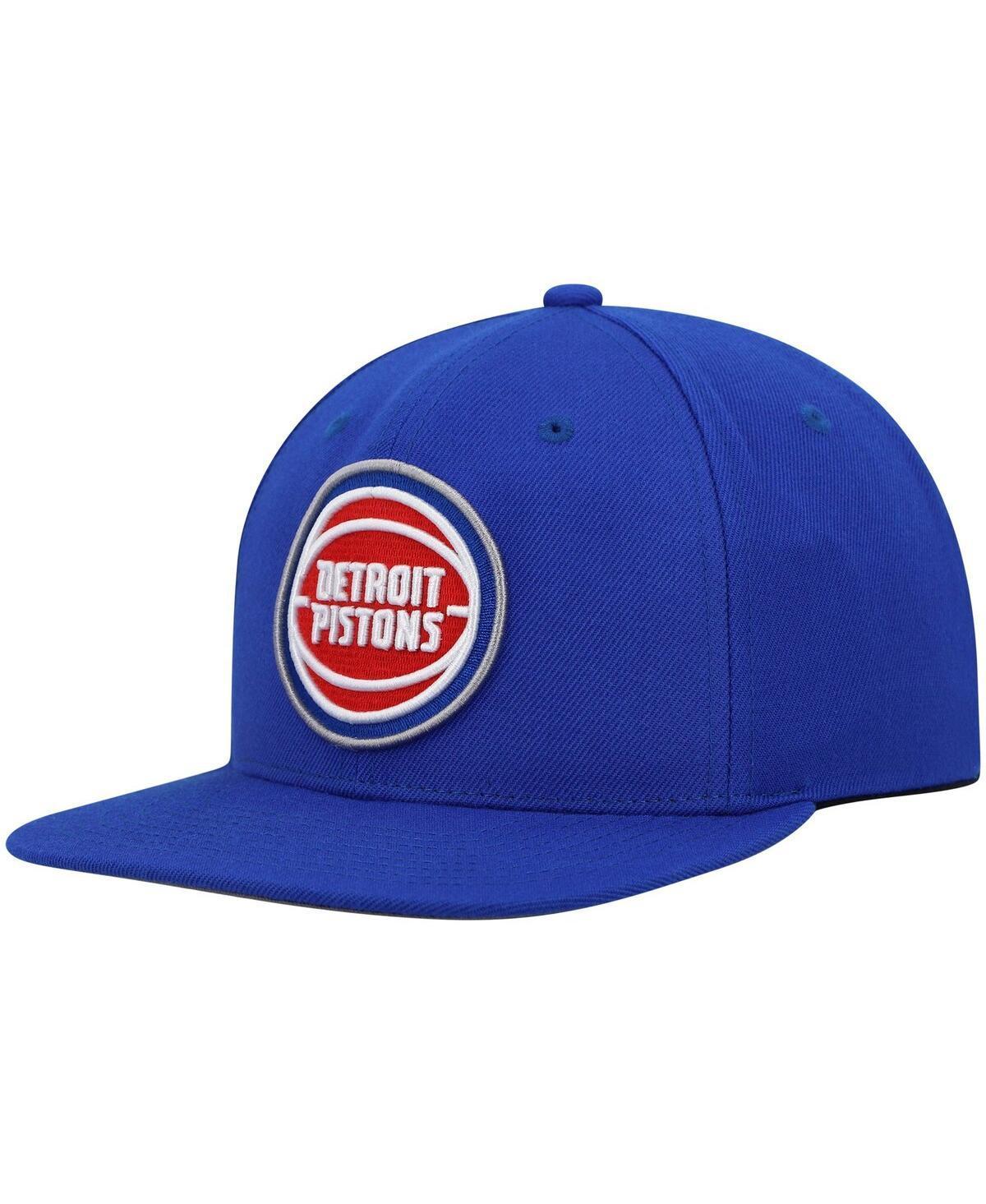 Mens Mitchell & Ness Blue Detroit Pistons Ground 2.0 Snapback Hat Product Image