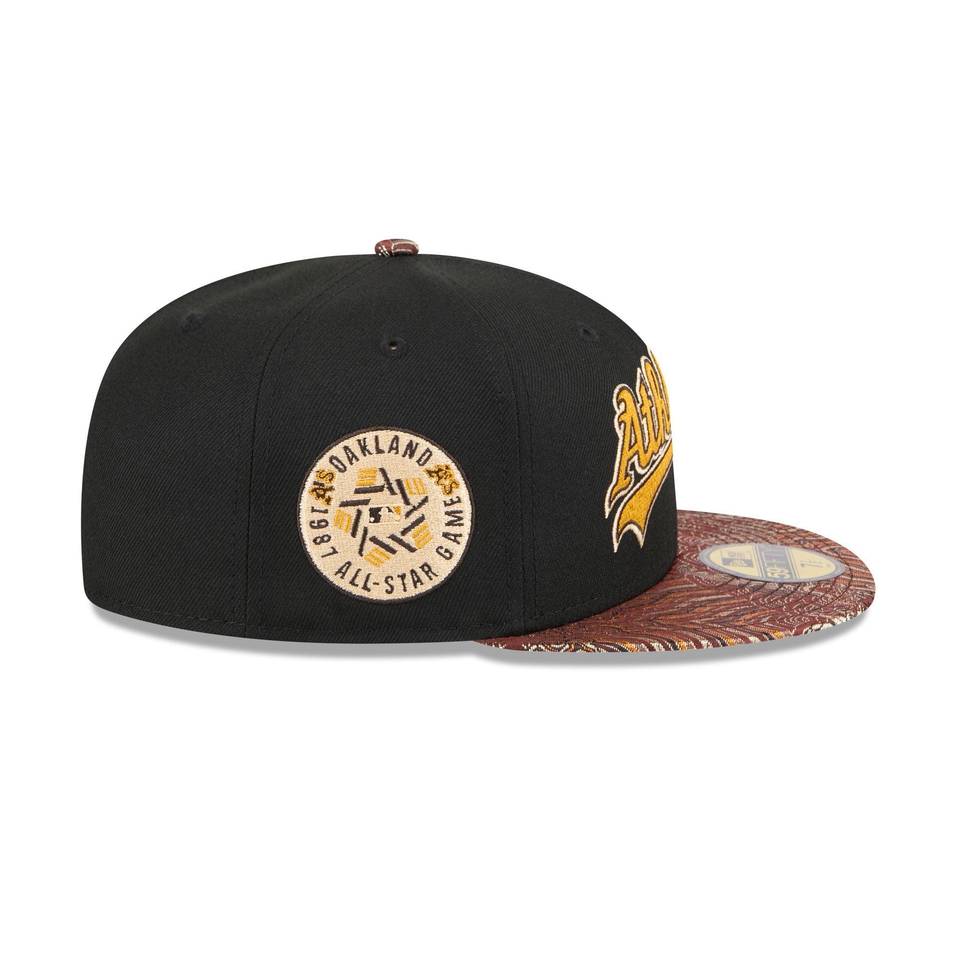 Just Caps Jacquard Visor Oakland Athletics 59FIFTY Fitted Hat Male Product Image