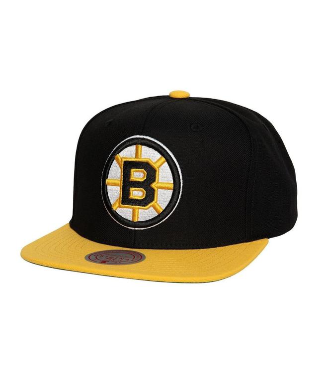 Mens Mitchell & Ness Black Boston Bruins Core Team Ground 2.0 Snapback Hat Product Image