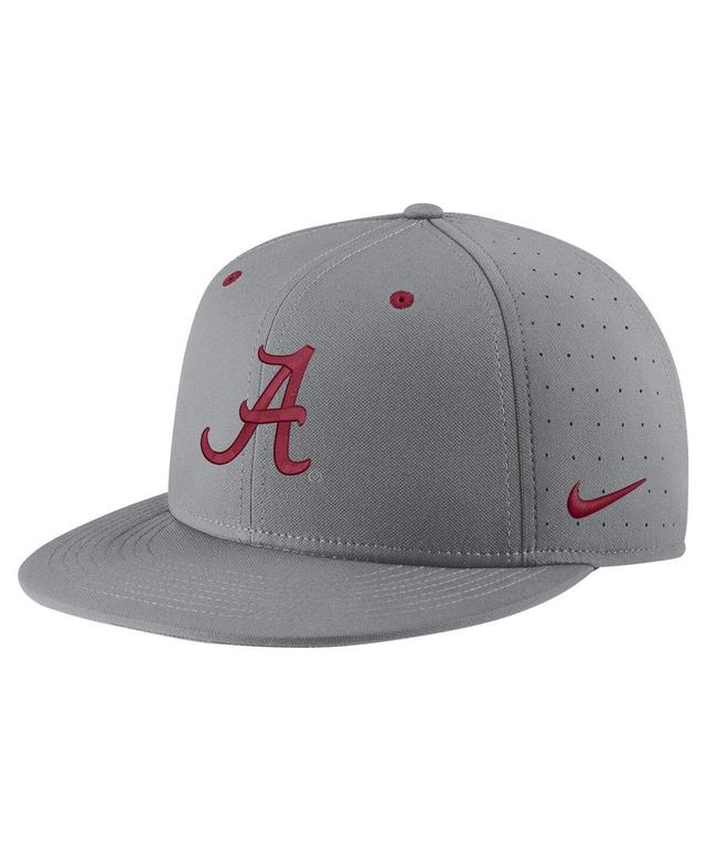 Mens Nike Gray Alabama Crimson Tide Usa Side Patch True AeroBill Performance Fitted Hat Product Image