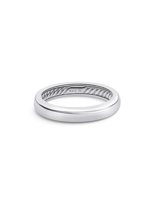 Mens DY Classic Band Ring in Grey Titanium Product Image