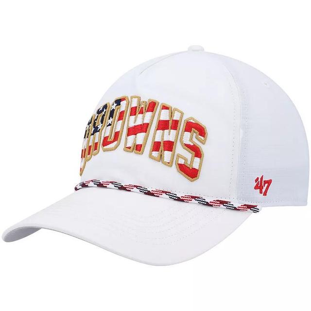 Mens 47 White Cleveland Browns Hitch Stars and Stripes Trucker Adjustable Hat Product Image